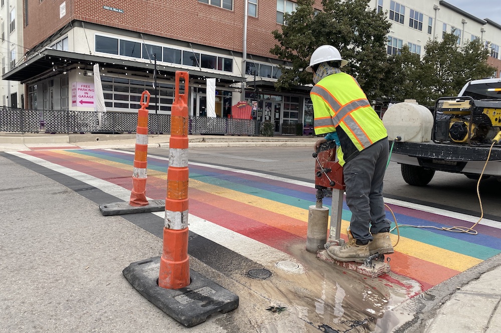 San Antonio begins work to remove its rainbow crosswalks