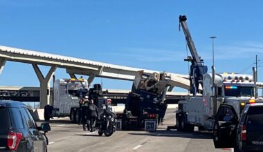 Large truck hits Houston Ave bridge over Katy Freeway (again)