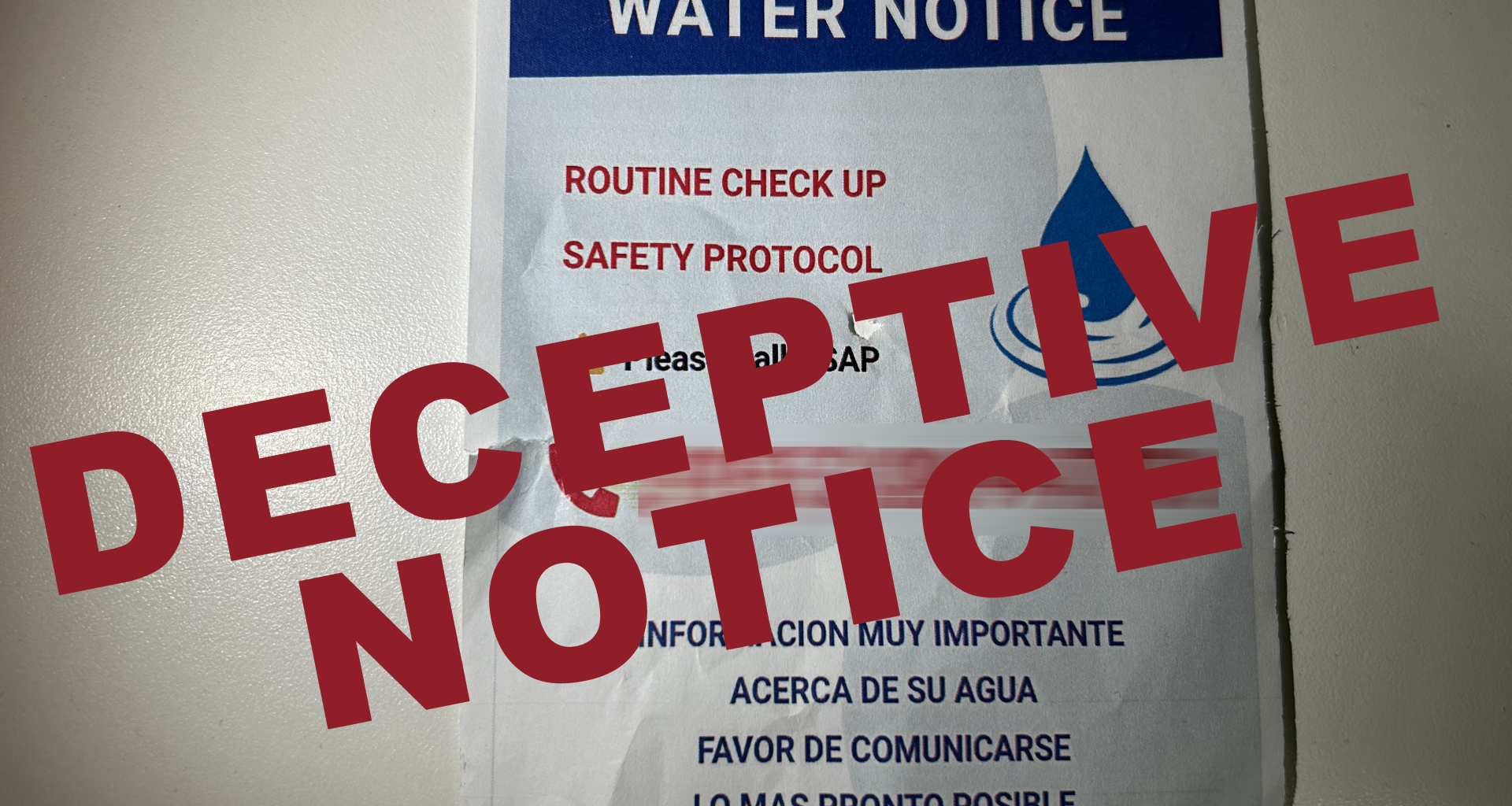 El Paso Water warns of deceptive notices sent to residents after water main break