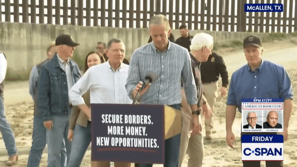 Lawmakers and candidates speak at the border in McAllen, Texas (Courtesy CSPAN)