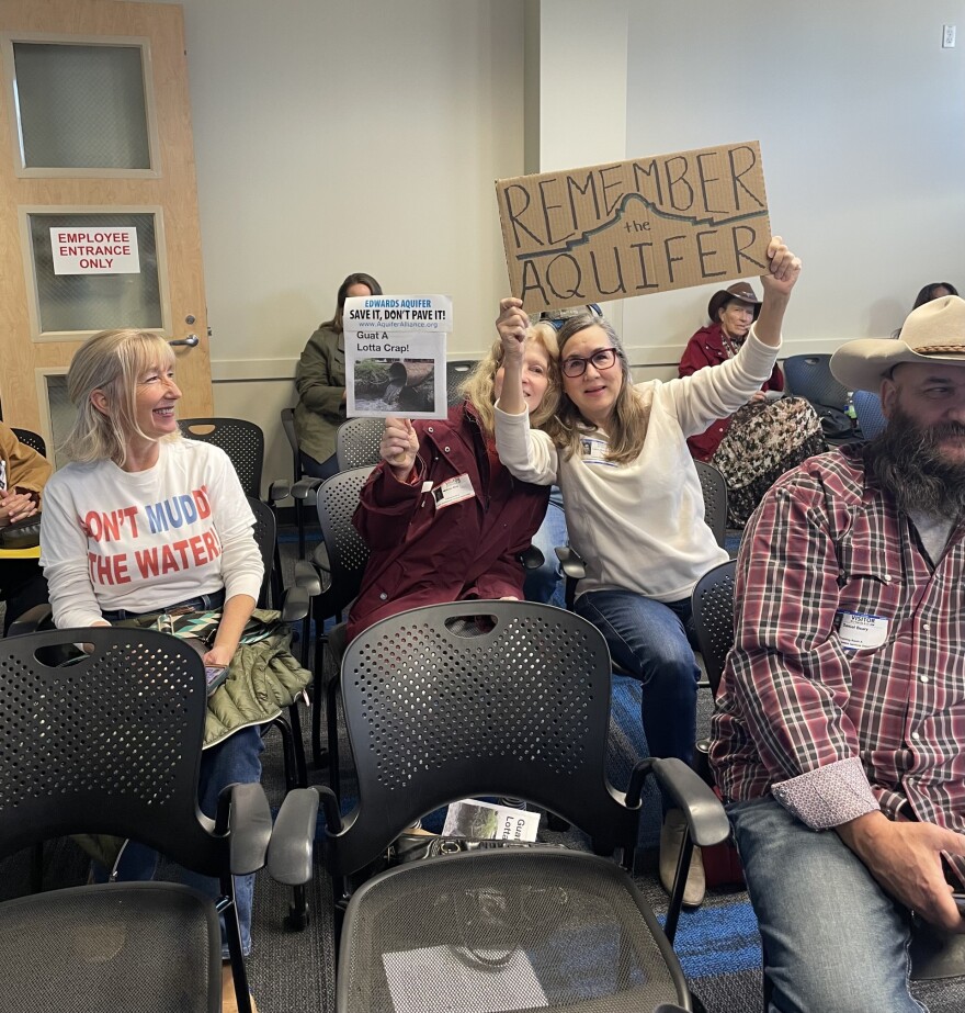 Opponents of Lennar's Guajolote subdivision at a San Antonio Planning Commission meeting 1/16/26