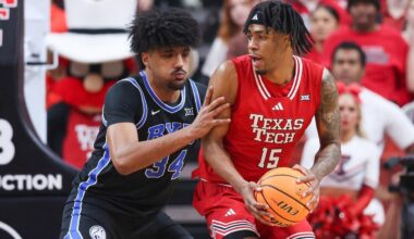 JT Toppin scores 27 points to lead No. 15 Texas Tech to an 84-71 victory over No. 11 BYU