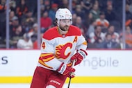 Calgary Flames' Rasmus Andersson plays during an NHL hockey game Tuesday, March 4, 2025, in...