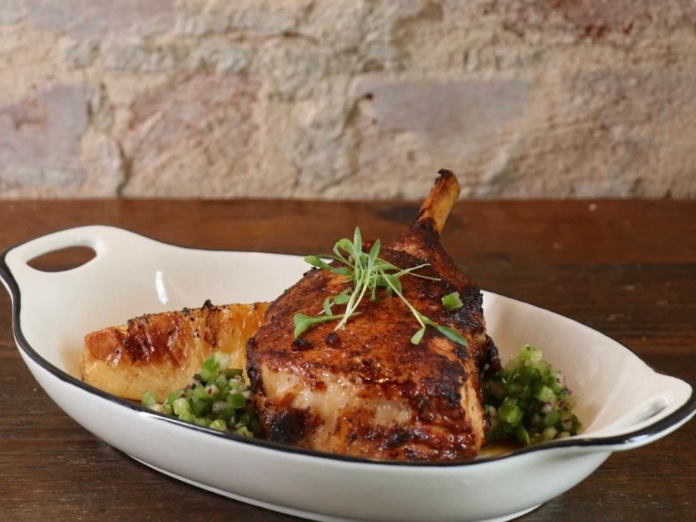 Tinie's Roasted Berkshire Pork Chop.