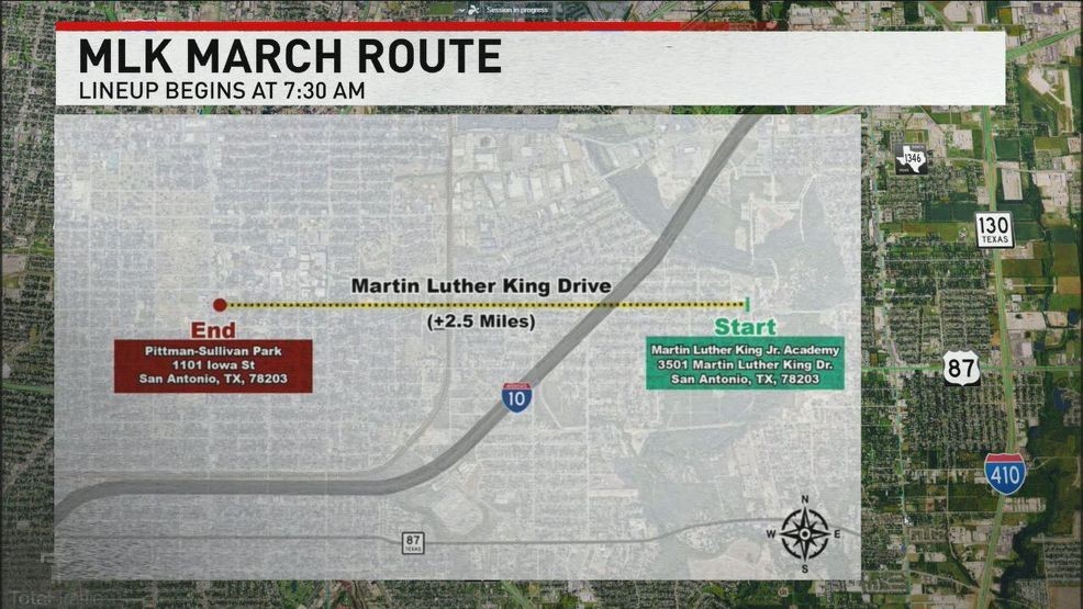 { }The largest Martin Luther King Jr. March in the country is happening today in San Antonio. (SBG San Antonio)