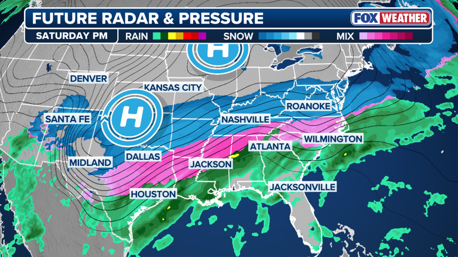 A possible winter storm could impact not just Texas by a large swath of the southern U.S. later this week.