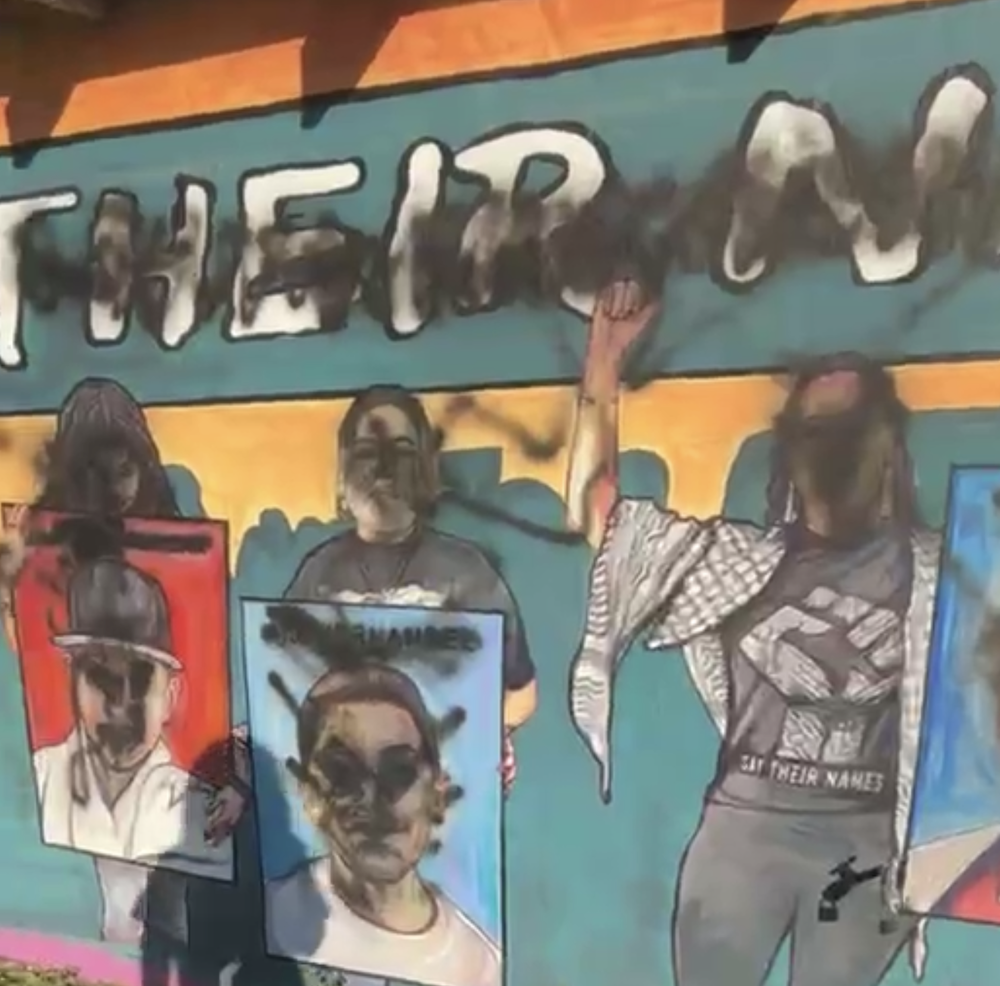 "Say their names" mural honoring victims of San Antonio police violence vandalized during MLK march