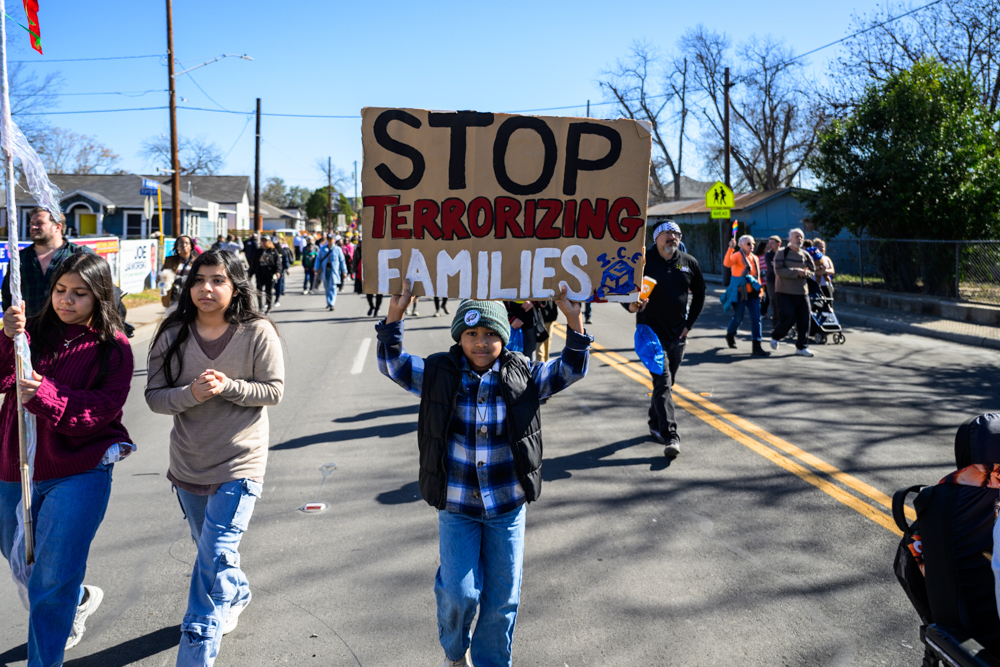 Everyone we saw at San Antonio's MLK Jr. march, considered the largest in the nation