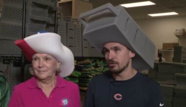 Houston mother and son go viral with cheese grater foam hats after cease-and-desist from the Green Bay Packers