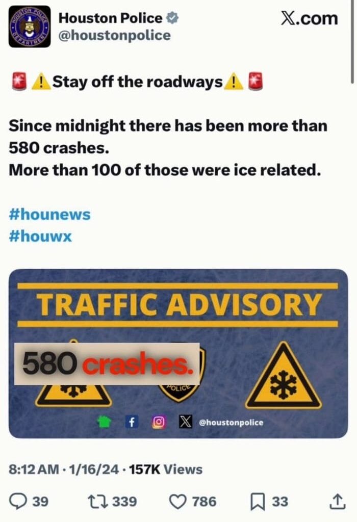 Arctic blast to clash with Gulf moisture, possibly bringing freeze to Houston area