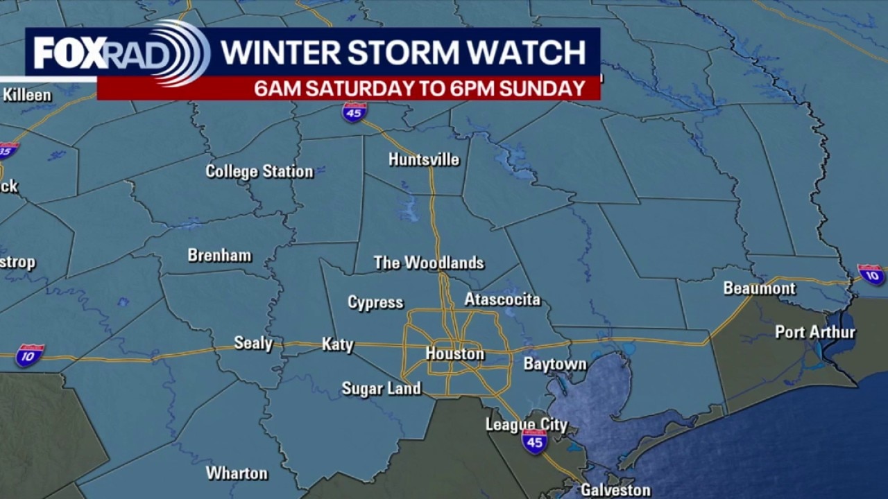 Houston under winter storm watch, extreme cold watch this weekend