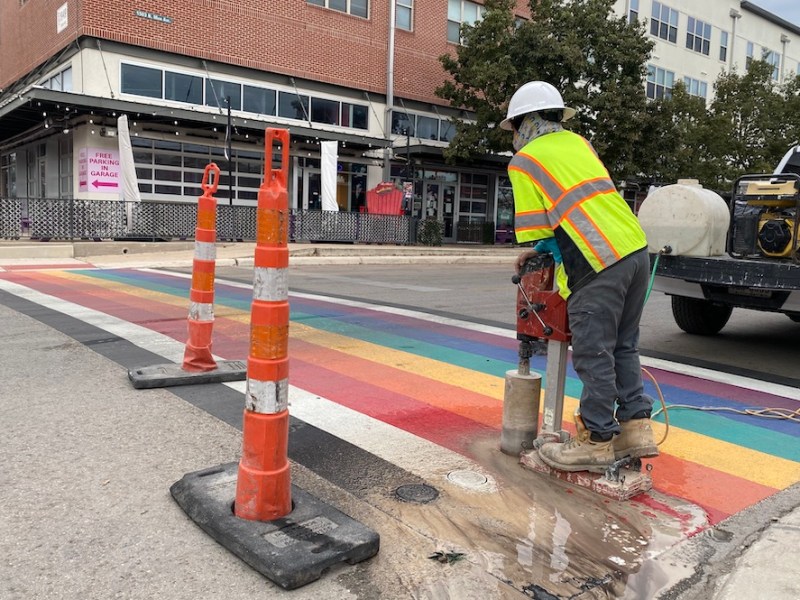 San Antonio begins work to remove its rainbow crosswalks