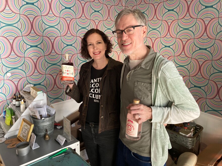 Julie and Reid Robinson are the co-founding partners of Beyond The Bar, an alcohol-free bottle shop and dry bar in Richardson. 