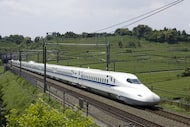 A high-speed train proposed to run between Houston and Dallas and then Dallas and Fort...