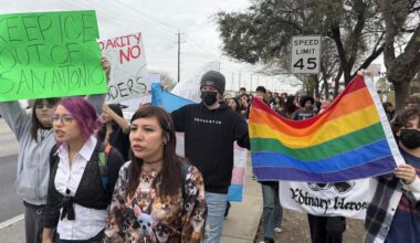 Hundreds protest at San Antonio City Hall against Trump's first year in office
