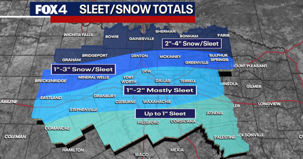 Dallas Weather: Winter Storm Warning issued; 5 inches of snow and sleet possible for DFW