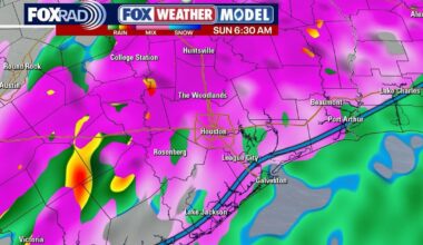 Houston winter storm timeline: When it will freeze & roads could ice