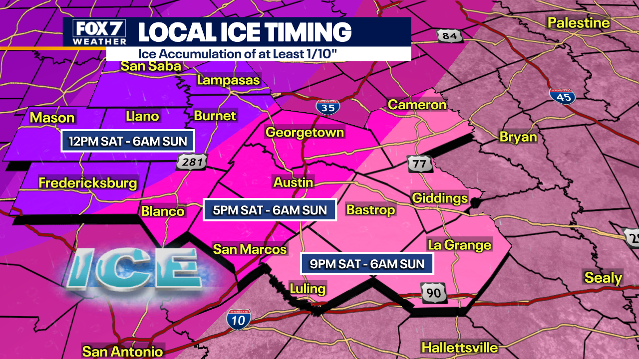 Austin weather: Winter Storm Warning and timing of ice in our area