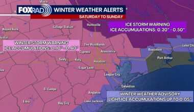 Live updates: Houston winter storm warning, Sunday forecast, icy roads, power outages