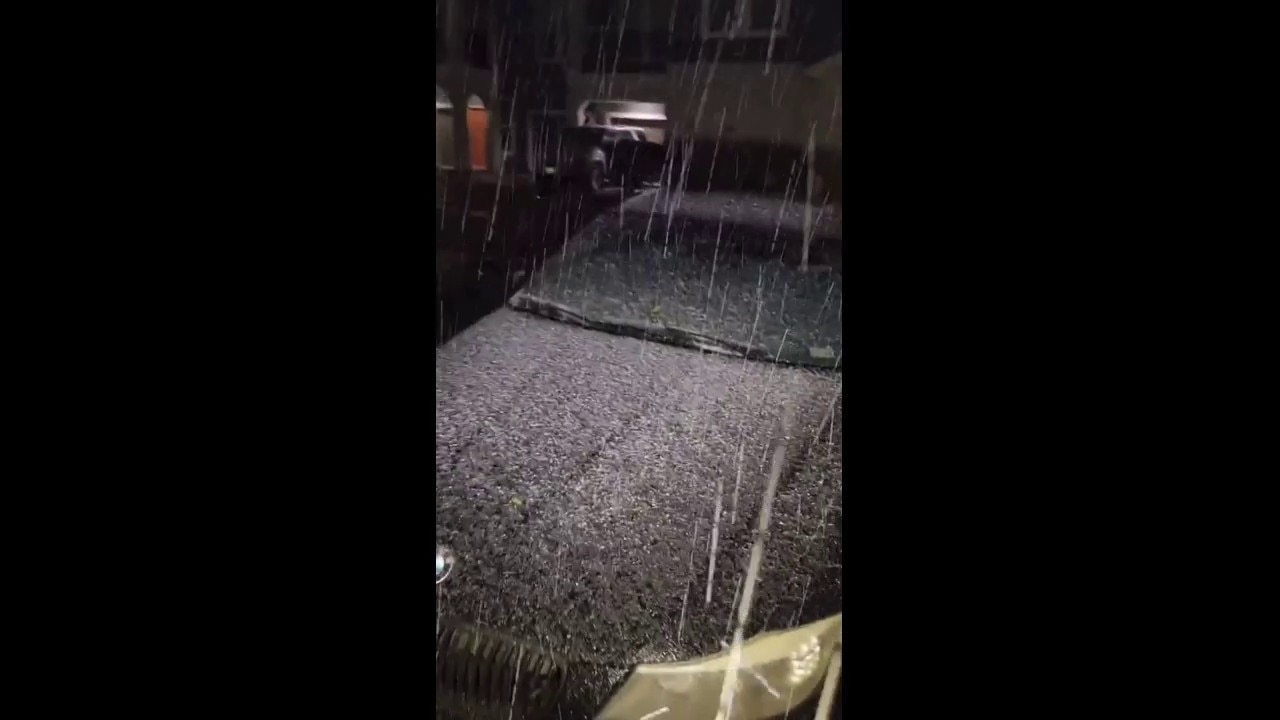 Sleet near Conroe, Texas | Houston Winter Storm