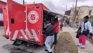 Salvation Army delivers supplies to people experiencing homelessness during wintry weather
