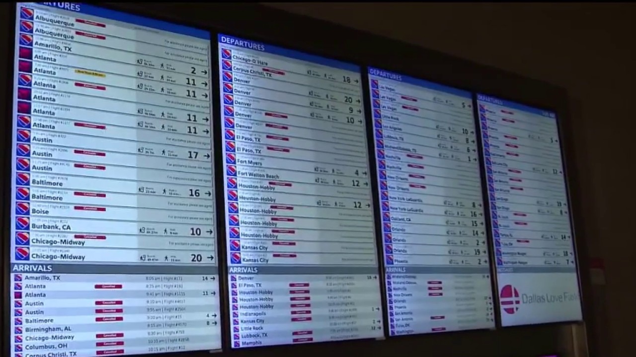 Winter storm: Dallas Love Field update at 5 a.m. for Jan. 26