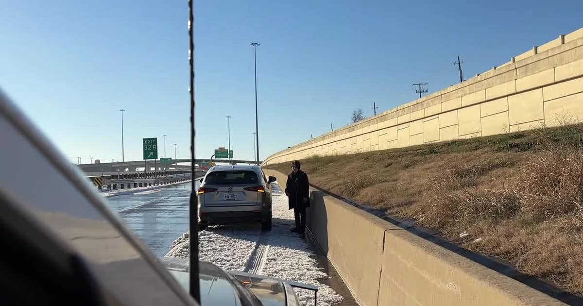 Dallas Sheriff's Patrol rescues drivers stranded on icy roads during Texas Winter Storm