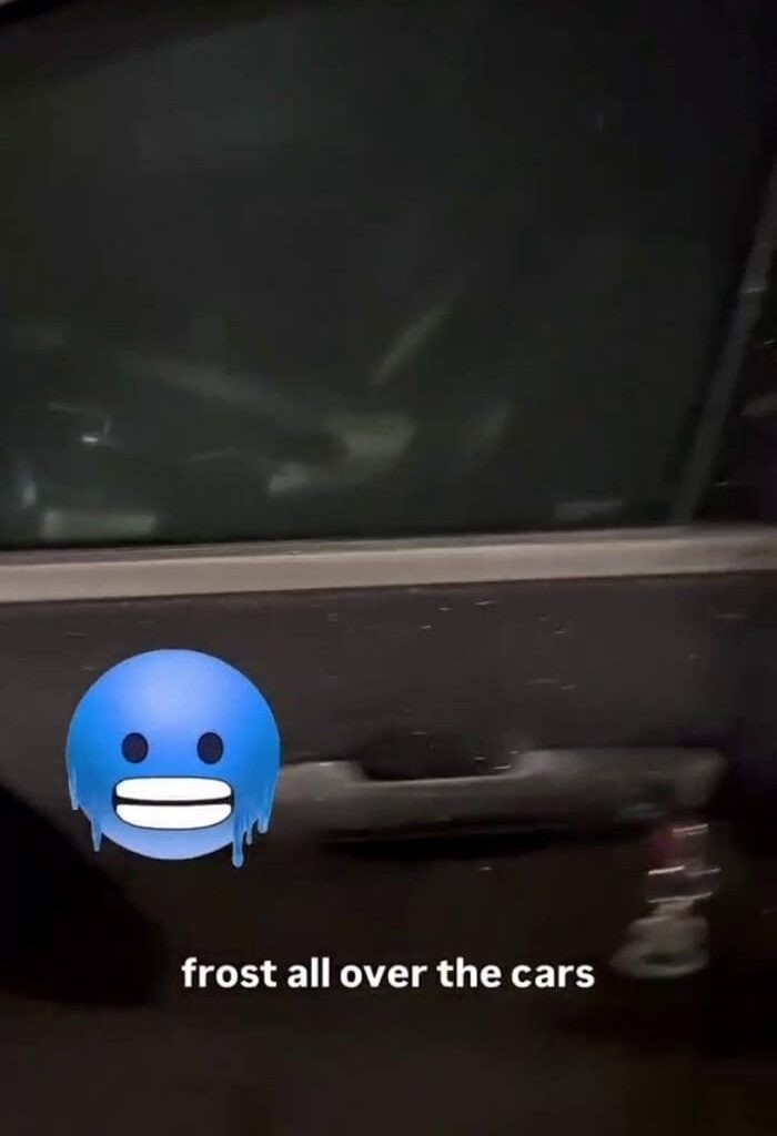 Frost Covers Houston Cars This Morning!