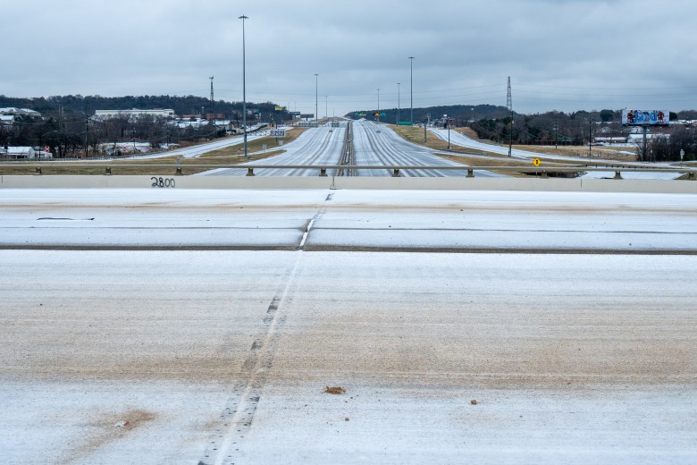 The Loop 12 highway in West Dallas on Saturday.