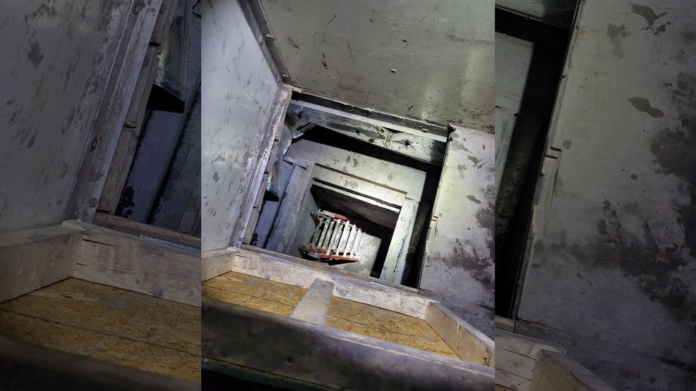 Image of the modification allowing access from the storm drain. It also displays an image of the ladder left behind during a foiled smuggling event located inside the storm drain. (Credit: U.S. Attorney’s Office for the Western District of Texas)