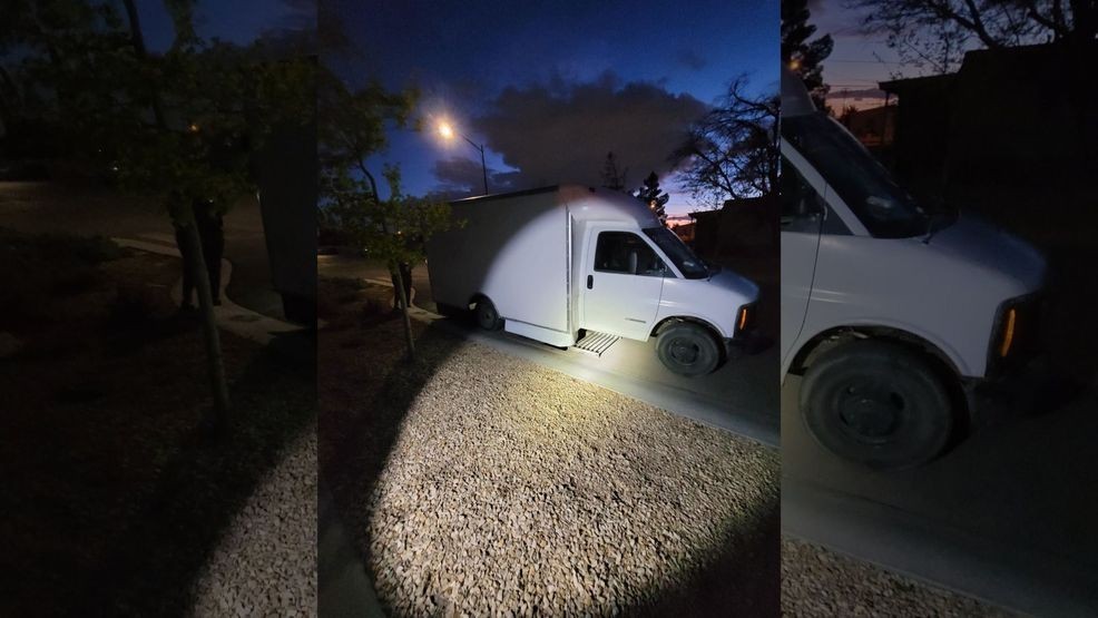 Image showing the white box truck parked at the storm drain exit (Credit: U.S. Attorney’s Office for the Western District of Texas)