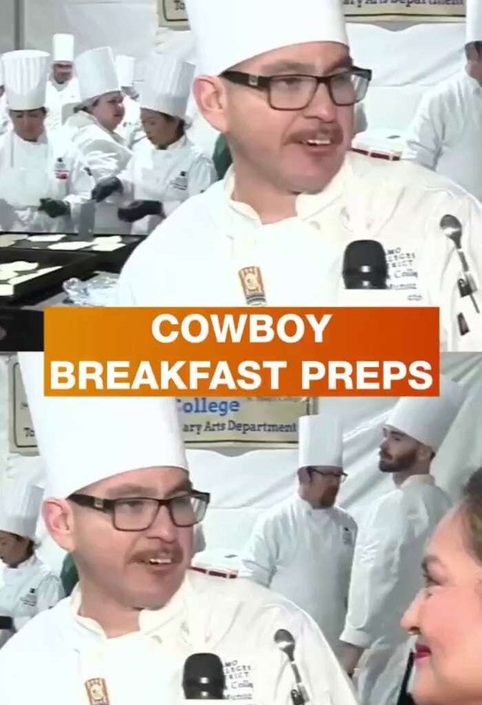 Culinary students, instructors & volunteers prep for Cowboy Breakfast