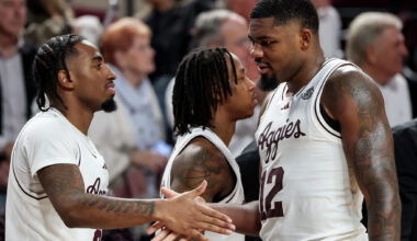 Aggies lead in 2nd half