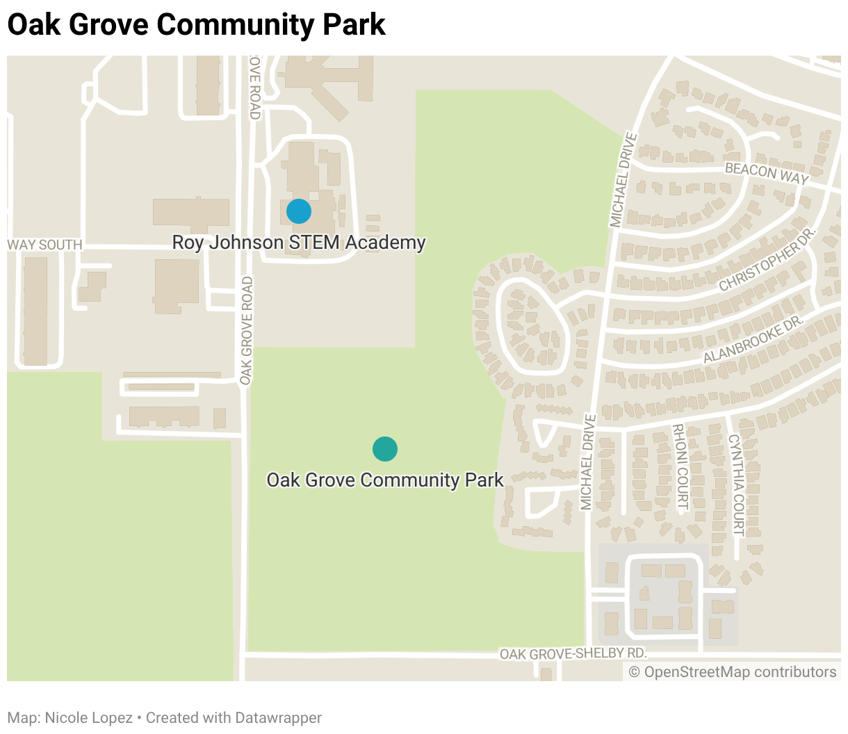 Oak Grove Community Park (Locator map)