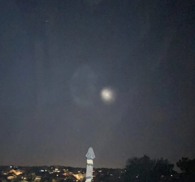 Light seen in the sky over Austin, Texas, related to a SpaceX launch on Jan. 18, 2026 (KXAN Viewer Photo)