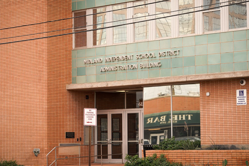 The Midland Independent School District administration building in downtown Midland on Oct. 7, 2025.
