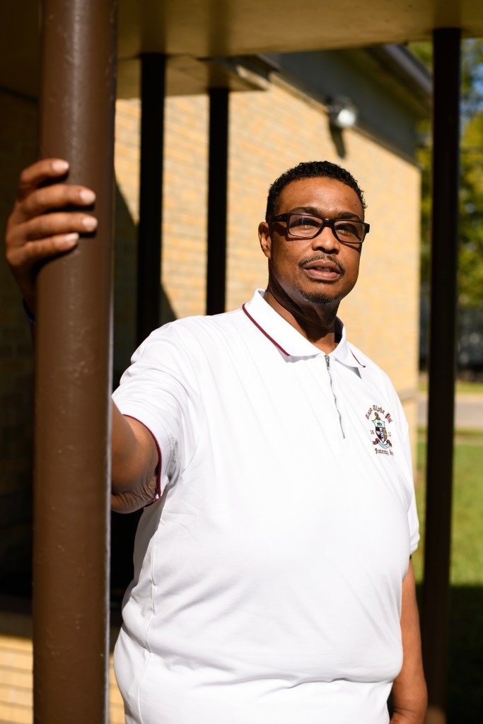 Kevin Jackson, president of the Texas State Teachers Association, poses for a portrait in Beaumont on Nov. 5, 2025.