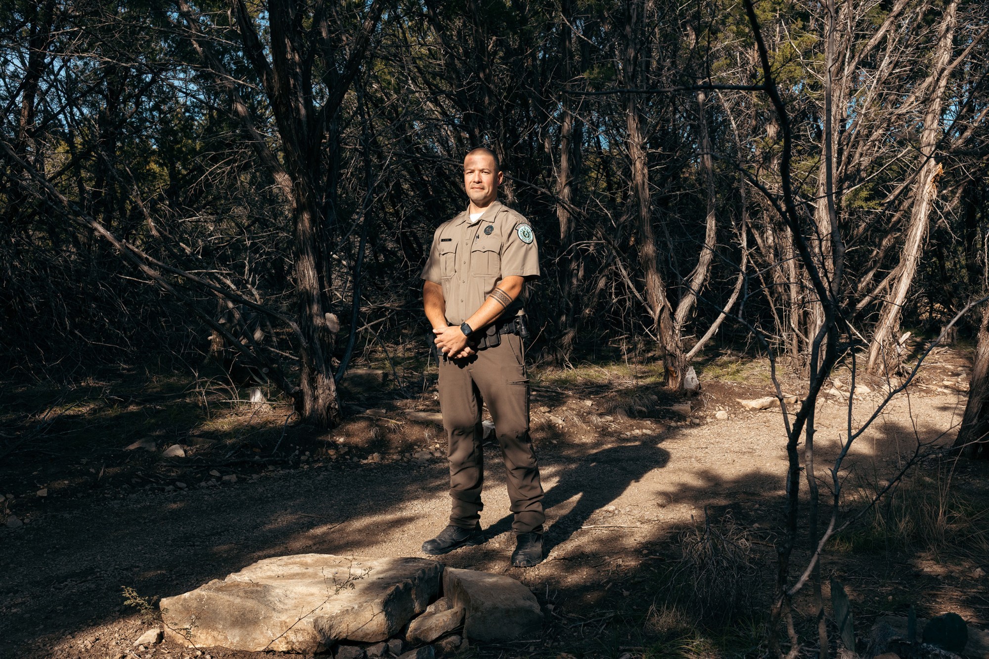 Adams at the Tucker Lake trailhead in Palo Pinto Mountains State Park on Dec. 15, 2025.