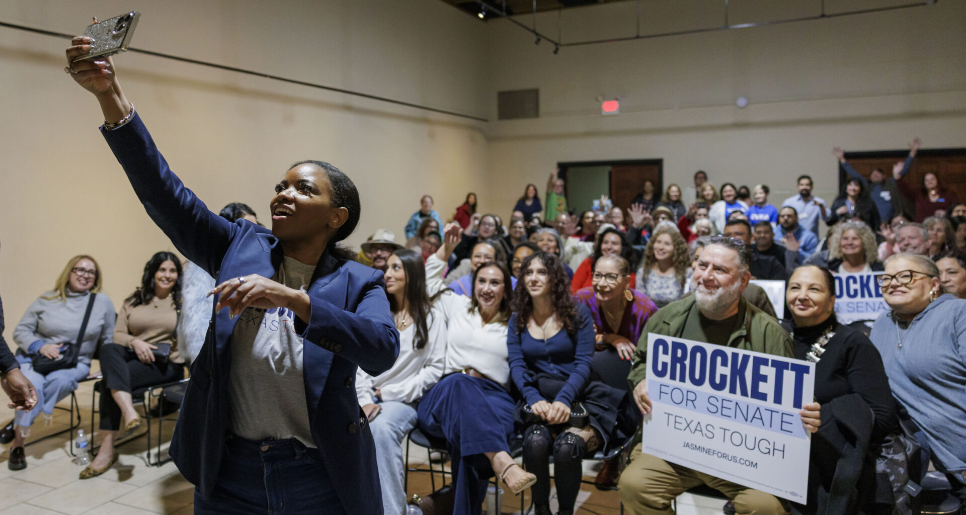 Jasmine Crockett ups appeals to Latino voters in Senate race
