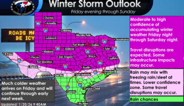 Arctic Cold and a Growing Winter Storm Threat Head Toward Texas This Weekend
