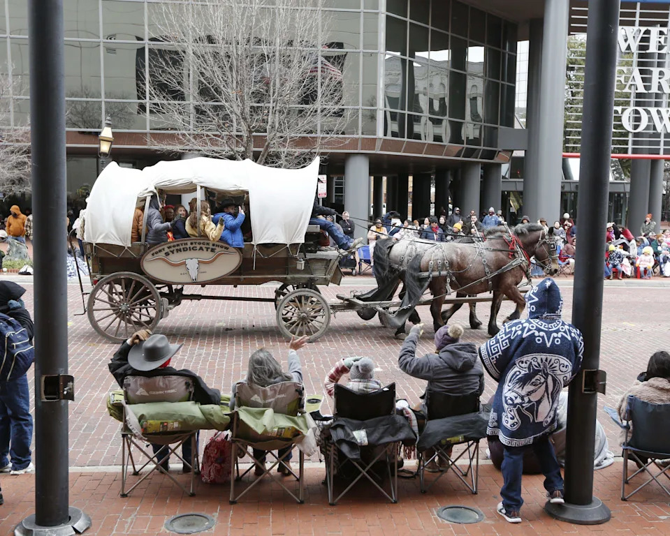 The All-Western Parade takes over the streets in downtown Fort Worth on Saturday.