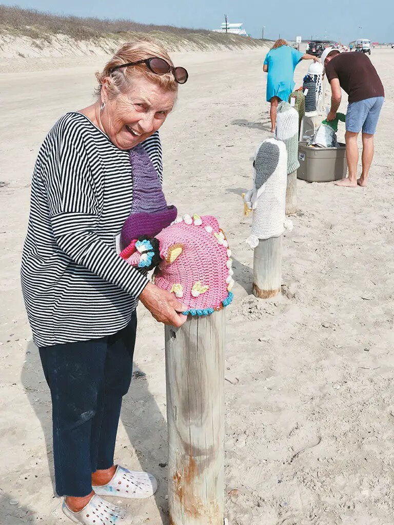 Handmade ‘bollard buddies’ add a touch of whimsy to beach park