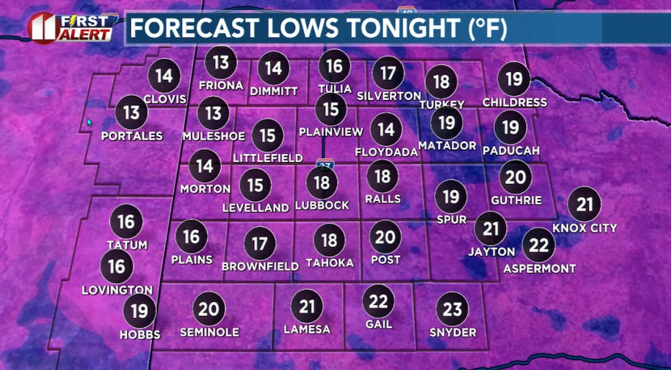 Tuesday morning temperatures may be the lowest of the season. So far.