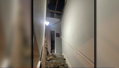 Man arrested after falling through apartment ceiling, Houston mom says