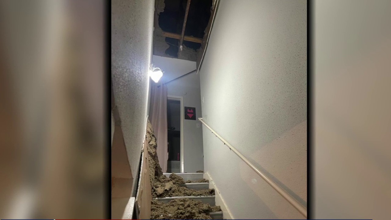 Man arrested after falling through apartment ceiling, Houston mom says