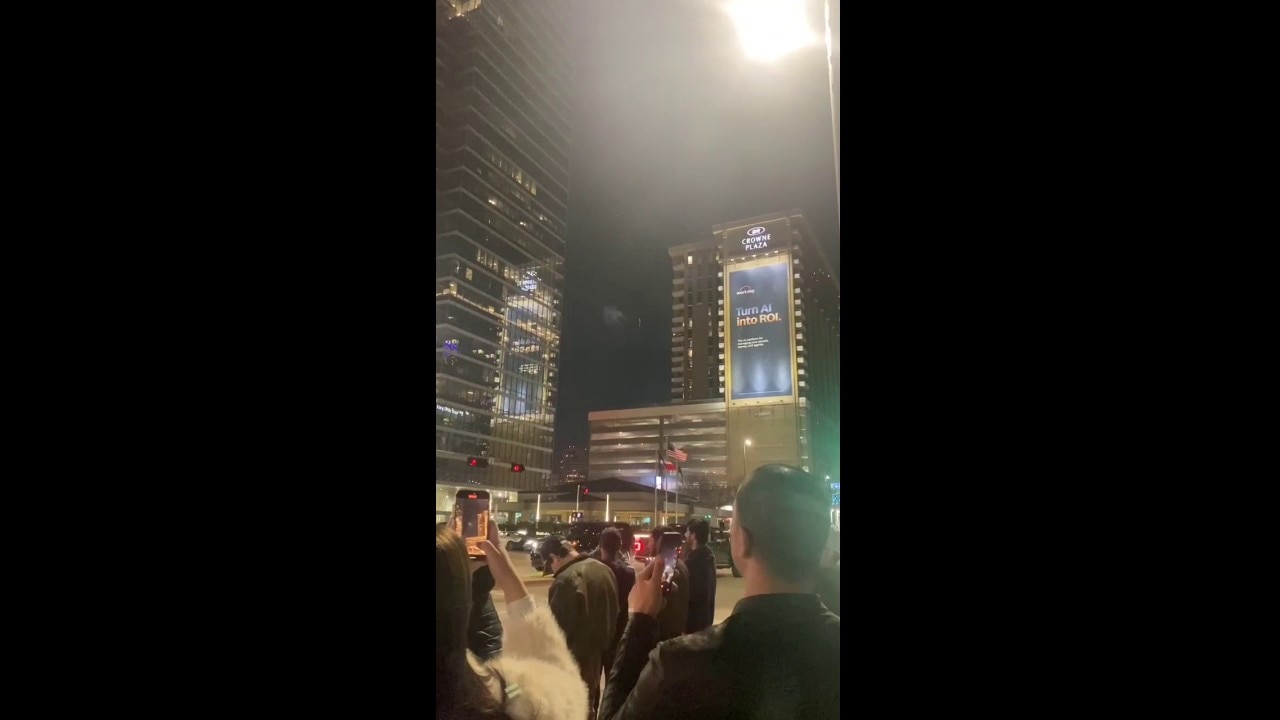 Illegal fireworks lit off in Downtown Dallas