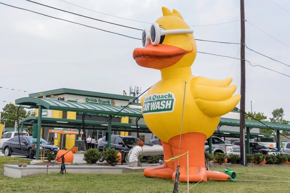 Quick Quack Car Wash offers car washes with technology, such as a three-step paint sealant process and ceramic duck coating, according to the company’s website. (Courtesy Quick Quack Car Wash)