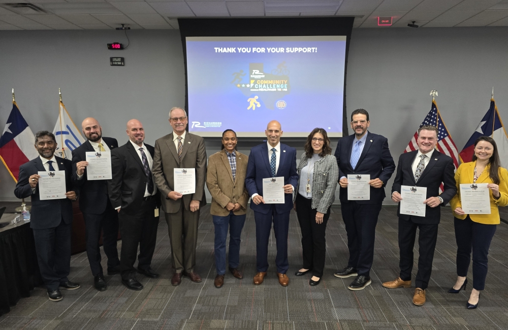 Richardson City Council signed pledges Jan. 5 to commit Richardson to the Healthier Texas Community Challenge. (Courtesy city of Richardson)