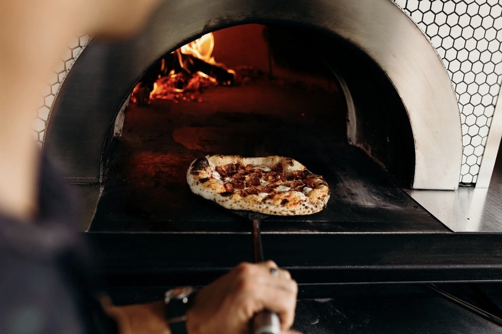 Located off Westinghouse Road inside Barking Armadillo Social, Bahler Street serves wood-fired pizzas. (Courtesy Bahler Street)