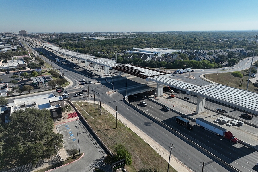 The Texas Department of Transportation is expected to complete new elevated lanes along I-35 just south of Hwy. 71 by 2028. (Courtesy Texas Department of Transportation)